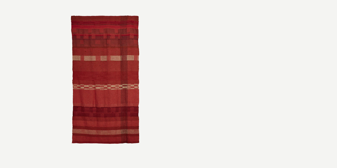 Hand Woven One-Off Throw in Burgundy