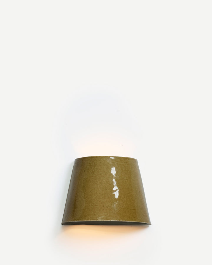 Round Sugar Cone Wall Light in Mustard