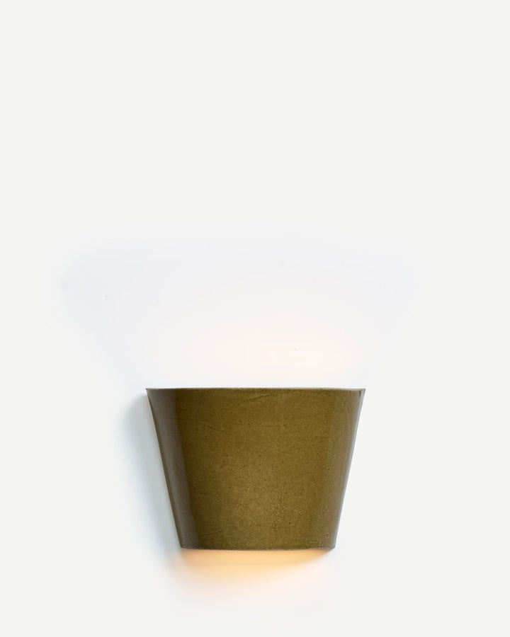 Round Sugar Cone Wall Light in Mustard