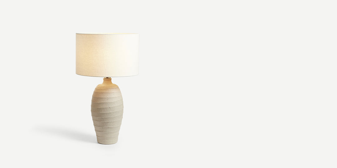 Callisto Table Lamp in Cream - Tall
