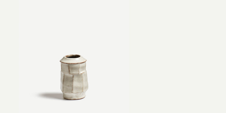 Short Bud Vases in Tenmoku, Cream or Rutile