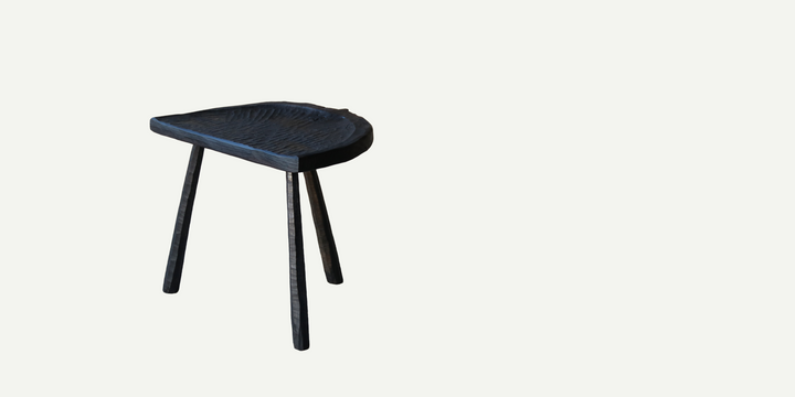 Scalloped Seat Stool in Oak
