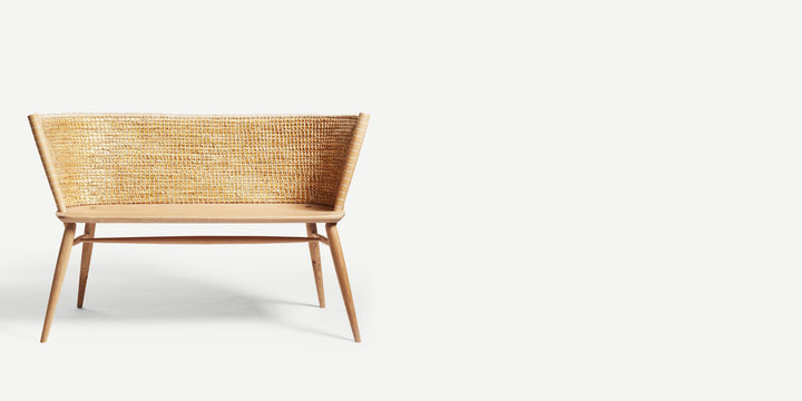 Brodgar Straw Back Bench (Without Drawers)