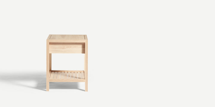 Stitched Side Table in Ash & Natural Cord