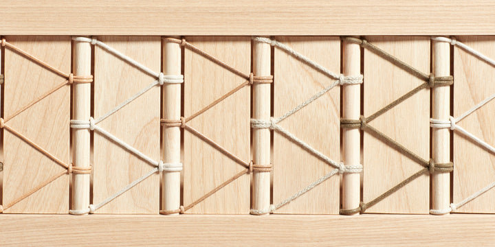 Stitched Side Table in Ash & Natural Cord