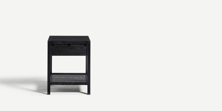 Stitched Side Table in Blackened Ash & Natural Cord