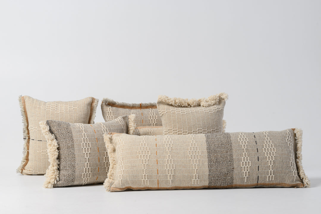 Melissanthi Cushion - Ecru Small Rectangular