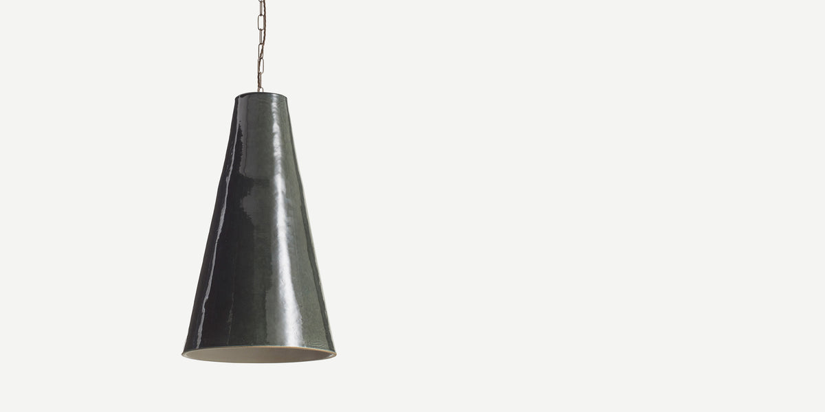Large Sugar Cone Light in Teal