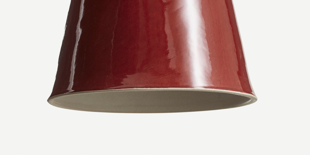 Large Sugar Cone Light in Crimson