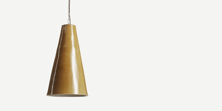 Large Sugar Cone Light in Mustard