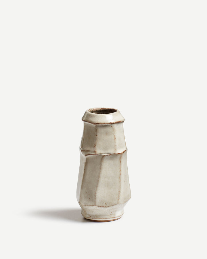 Tall Bud Vase in Cream