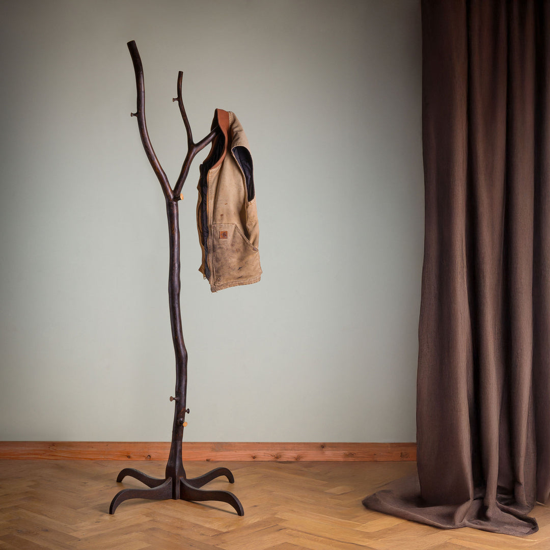 Coat Stand in Beech with Oak Legs