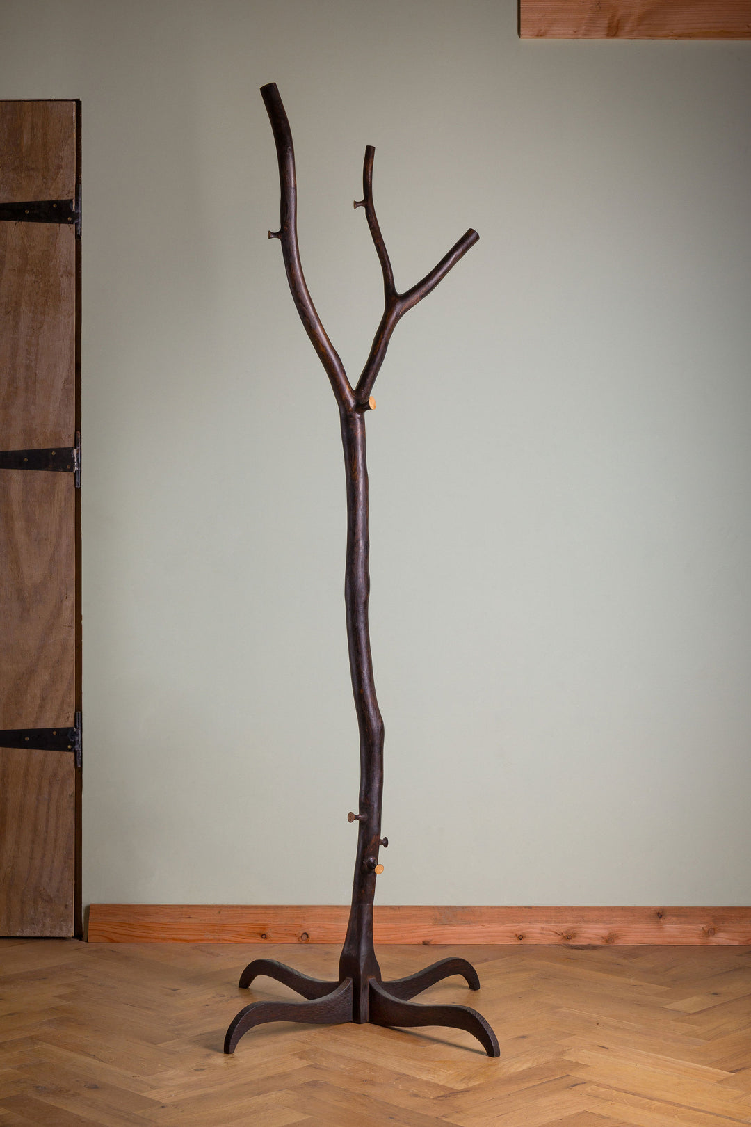 Coat Stand in Beech with Oak Legs