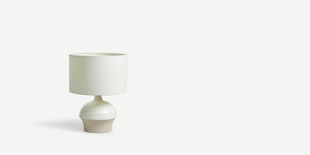 Cream & Stone Ganymede Table Lamp (Medium)