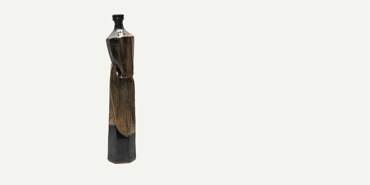 No. 1 Faceted and Altered Bottle Tenmoku/Rutile