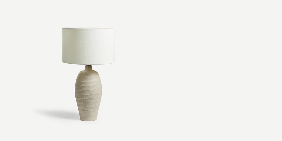 Callisto Table Lamp in Stone - Tall