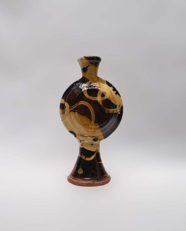 Double-sided Slipware Round Bottle (Small)