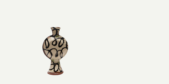 Double-sided Slipware Round Bottle (Small)