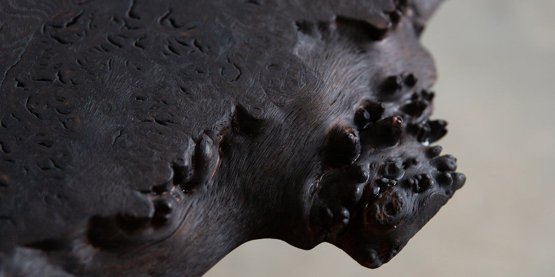 English Burr Oak Side Table