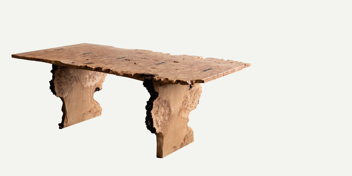 English Burr Oak Dining Table