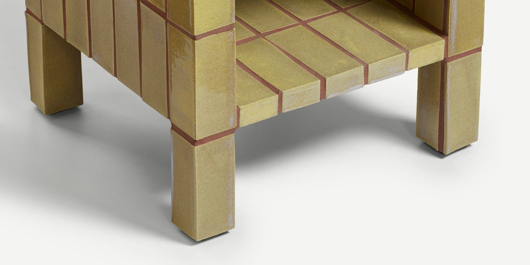 Welcome Side Table with Drawer in Olive