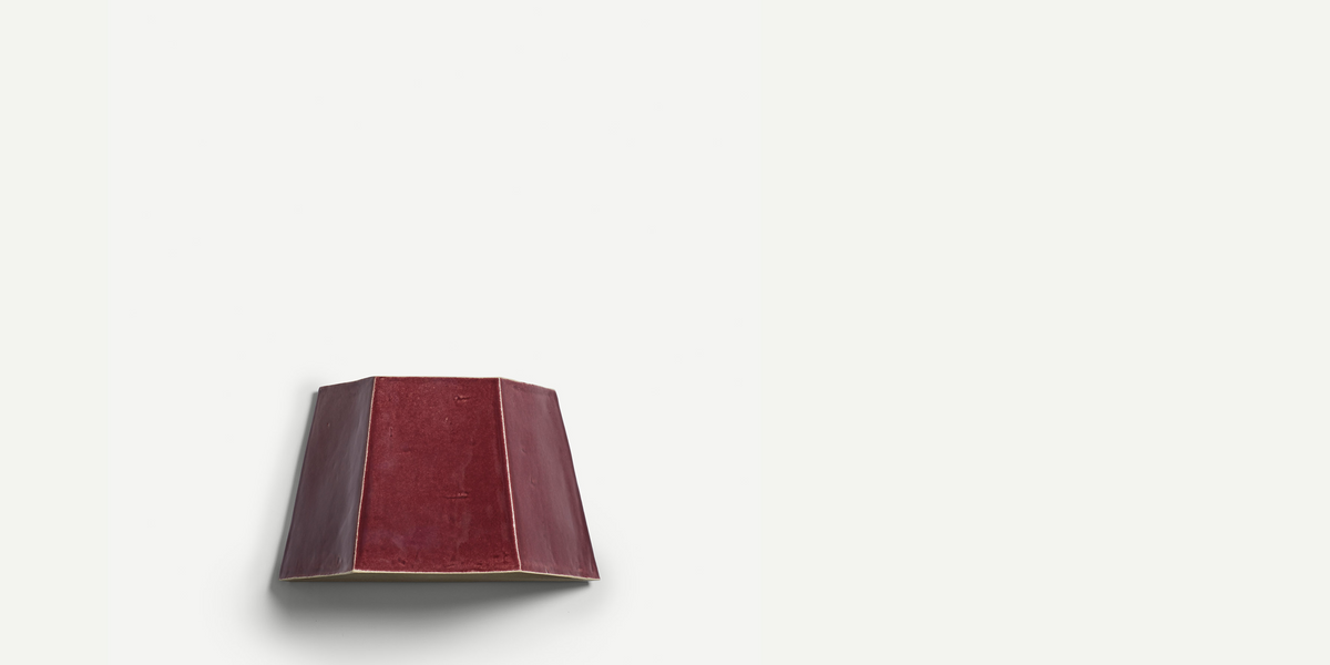 Faceted Sugar Cone Wall Light in Crimson