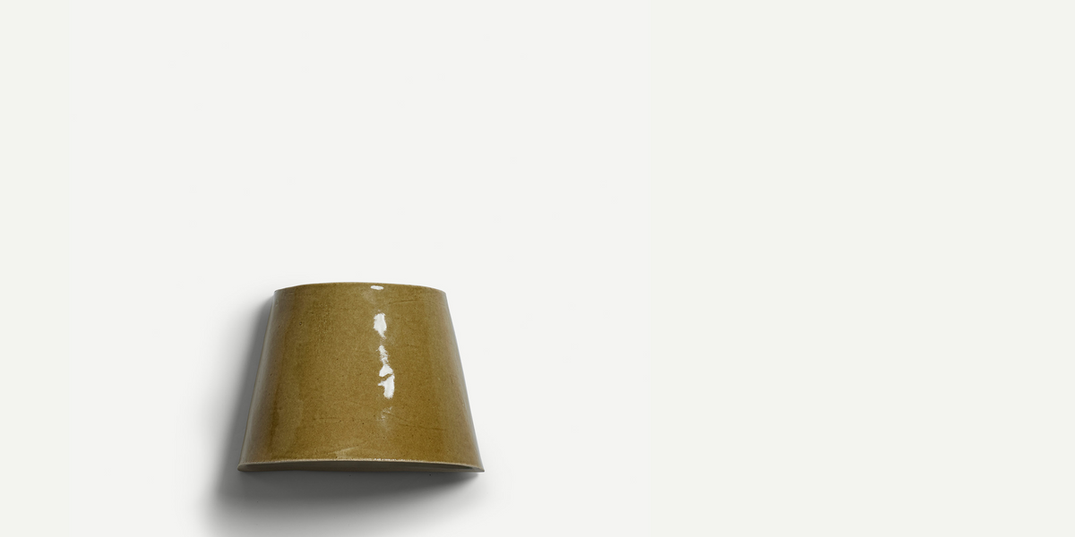 Round Sugar Cone Wall Light in Mustard