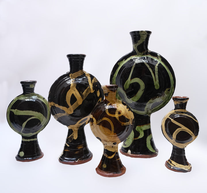 Double-sided Slipware Round Bottle (Small)