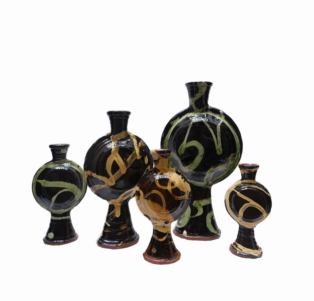 Double-sided Slipware Round Bottle