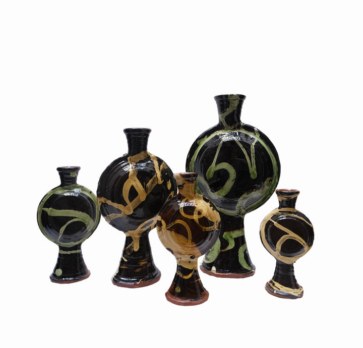 Double-sided Slipware Round Bottle