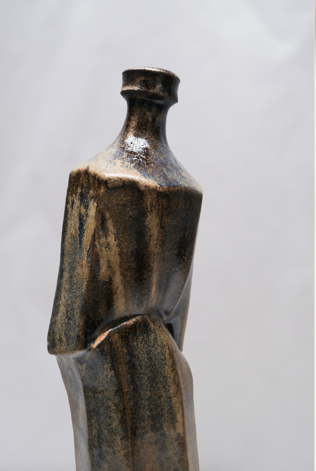 No. 1 Faceted and Altered Bottle Tenmoku/Rutile