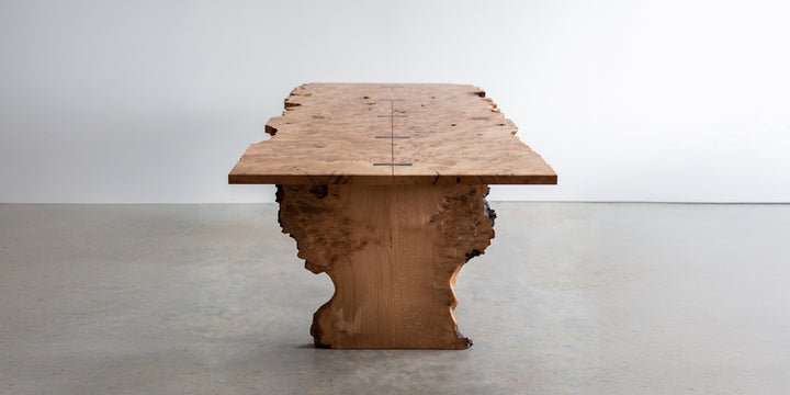 English Burr Oak Dining Table