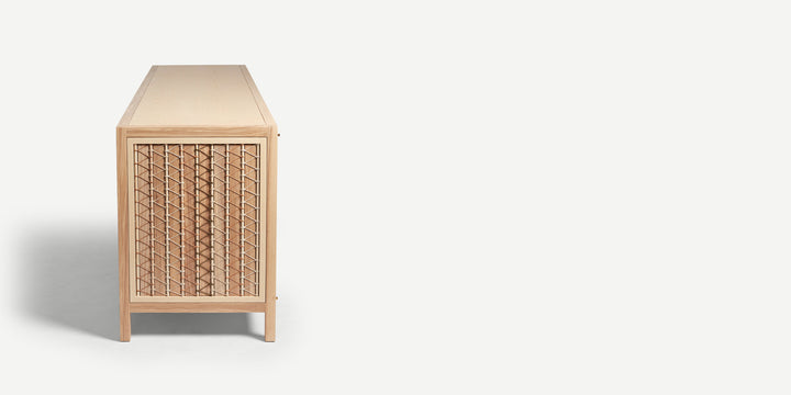 Stitched Sideboard in Ash & Natural Cord