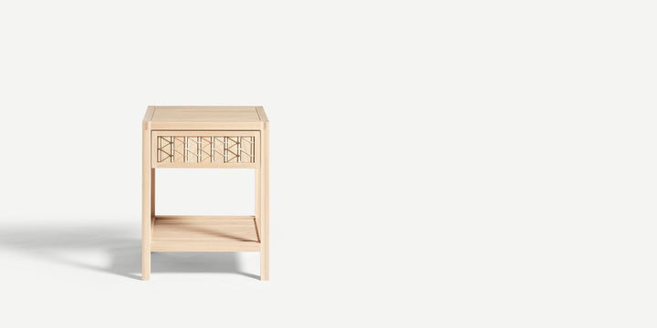 Stitched Side Table in Ash & Natural Cord