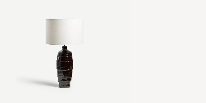 Faceted Table Lamp in Tenmoku (Tall)